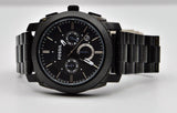 Fossil Machine Chronograph Black Dial Black Steel Strap Watch for Men - FS4552