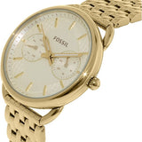 Fossil Tailor Gold Dial Gold Steel Strap Watch for Women - ES3714