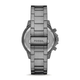 Fossil Bannon Multifunction Chronograph Grey Dial Grey Steel Strap Watch for Men - BQ2491