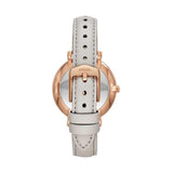 Fossil Jacqueline Mother of Pearl Dial Grey Leather Strap Watch for Women - ES4672