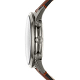 Fossil Townsman Chronograph Gray Dial Brown Leather Strap Watch for Men - FS5522