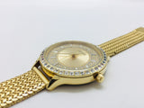 Guess Soiree Diamonds Gold Dial Gold Mesh Bracelet Watch for Women - GW0402L2