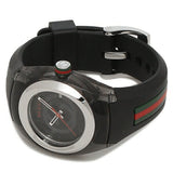 Gucci Sync Quartz Black Dial Black Rubber Strap Watch For Men - YA137301