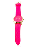 Gucci G Timeless Quartz Pink Dial Pink Leather Strap Watch For Women - YA1264115