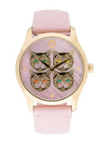 Gucci G Timeless Quartz Mother of Pearl Dial Pink Leather Strap Watch For Women -  YA1264132