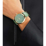 Gucci G Timeless Quartz Green Dial Green Leather Strap Watch For Women - YA1264099