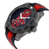 Gucci Dive Blue & Red Dial Blue & Red Nylon Strap Watch For Men - YA136214