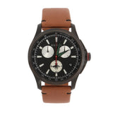 Gucci G-Timeless Chronograph Black Dial Brown Leather Strap Watch For Men - YA126271