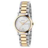 Gucci G Timeless Silver Dial Two Tone Steel Strap Watch For Women - YA126563