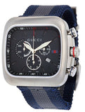 Gucci Coupe Chronograph Blue Dial Two Tone NATO Strap Watch for Men - YA131203