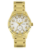 Guess Siren Diamonds Silver Dial Gold Steel Strap Watch for Women - W0442L2