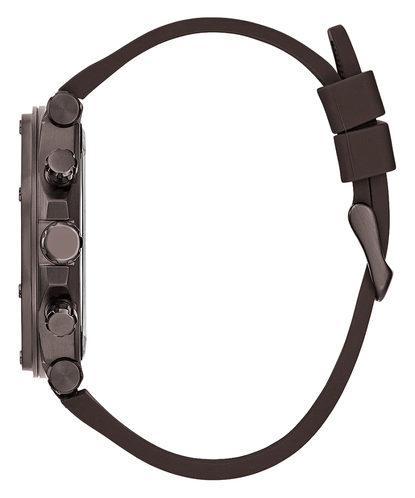 Guess Edge Chronograph Brown Dial Brown Leather Strap Watch For Men - GW0492G2