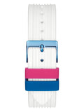 Guess Athena White Dial White Rubber Strap Watch for Women - GW0030L6