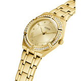 Guess Cosmo Diamonds Gold Dial Gold Steel Strap Watch For Women - GW0033L2