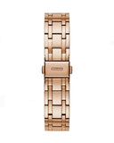 Guess Cosmo Diamonds Silver Dial Rose Gold Steel Strap Watch For Women - GW0033L3