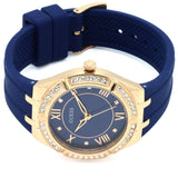 Guess Cosmo Diamonds Blue Blue Dial Blue Silicone Strap Watch for Women - GW0034L4