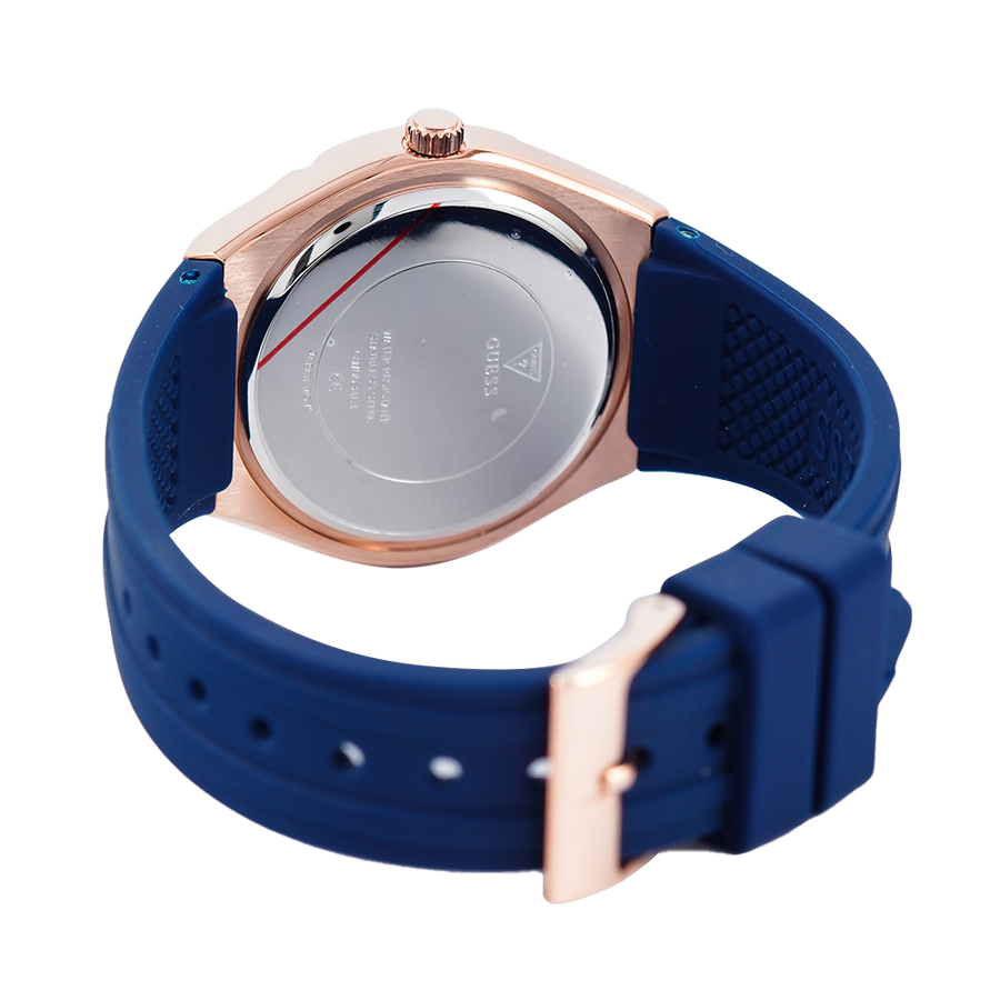 Guess Cosmo Diamonds Blue Blue Dial Blue Silicone Strap Watch for Women - GW0034L4