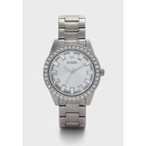 Guess Sparkler Diamonds Silver Dial Silver Steel Strap Watch for Women - GW0111L1