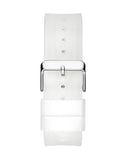 Guess Phoenix Multi Function Silver Dial White Rubber Strap Watch for Men - GW0203G1