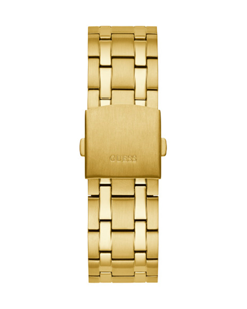 Guess Continental Gold Dial Gold Steel Strap Watch For Men - GW0260G4
