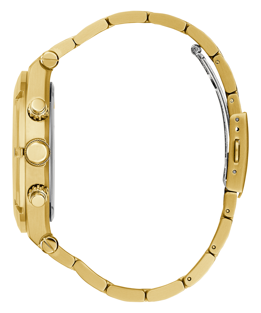 Guess Continental Gold Dial Gold Steel Strap Watch For Men - GW0260G4