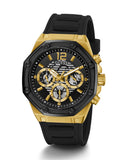 Guess Momentum Black Dial Black Rubber Strap Watch for Men - GW0263G1