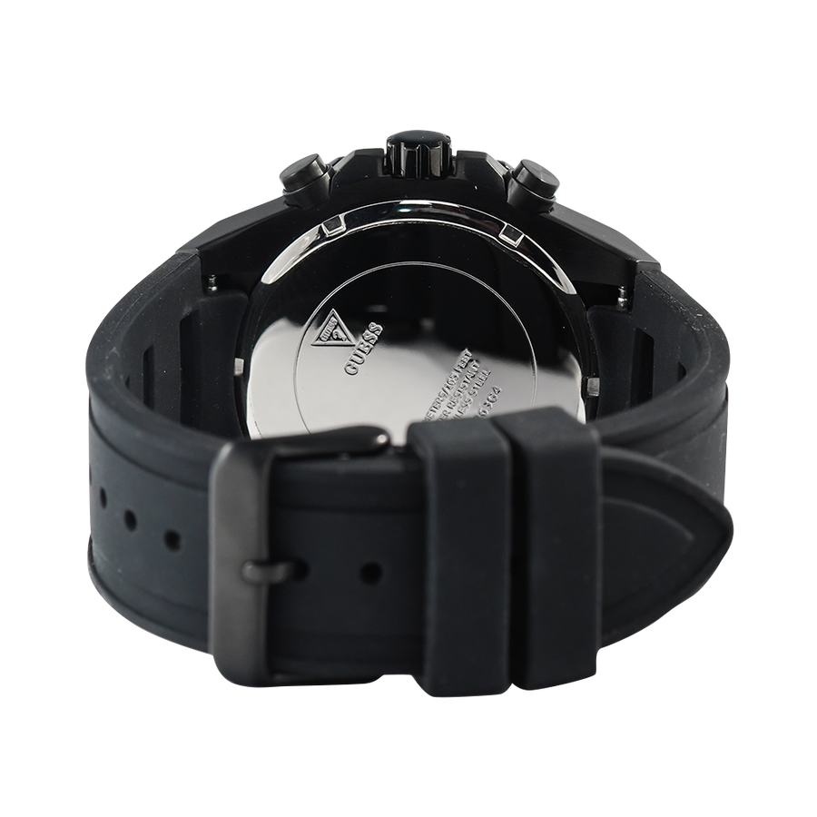 Guess Momentum Black Dial Black Rubber Strap Watch for Men - GW0263G4