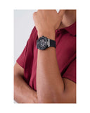 Guess Momentum Black Dial Black Rubber Strap Watch for Men - GW0263G4