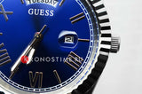 Guess Connoisseur Blue Dial Silver Steel Strap Watch for Men - GW0265G7