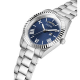 Guess Connoisseur Blue Dial Silver Steel Strap Watch for Men - GW0265G7