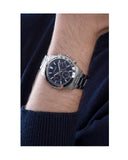 Guess Altitude Chronograph Blue Dial Silver Steel Strap Watch for Men - GW0329G1