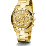 Guess Analog Chronograph Gold Dial Gold Steel Strap Watch for Men - GW0329G3