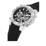 Guess Trophy Multifunction Black Dial Black Rubber Strap Watch for Men - GW0333G1