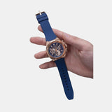 Guess Third Gear Analog Blue Dial Blue Rubber Strap Watch for Men - GW0334G3