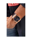 Guess Phoenix Blue Dial Brown Leather Strap Watch for Men - GW0386G2