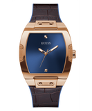 Guess Phoenix Blue Dial Brown Leather Strap Watch for Men - GW0386G2