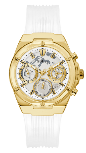 Guess Athena White Dial White Rubber Strap Watch for Women - GW0409L2