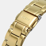 Guess Crown Jewel Diamonds White Dial Gold Steel Strap Watch for Women - GW0410L2