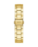 Guess Crown Jewel Diamonds White Dial Gold Steel Strap Watch for Women - GW0410L2