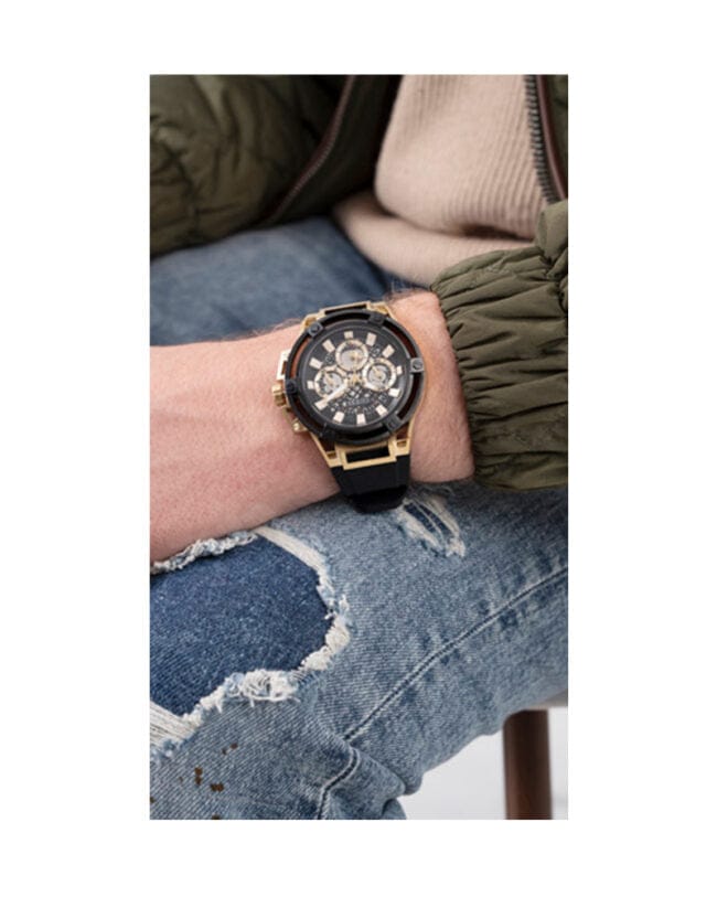 GW0423G2 Men's Watch - Black & Gold Chronograph on Wrist
