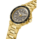 Guess Track Grey Dial Gold Steel Strap Watch for Men - GW0426G2