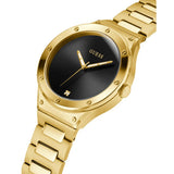 Guess Scope Quartz Black Dial Gold Steel Strap Watch for Men - GW0427G2