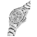 Guess Queen Quartz Silver Dial Silver Steel Strap Watch For Women - GW0464L1