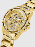 Guess Queen Quartz Gold Dial Gold Steel Strap Watch For Women - GW0464L2