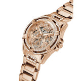 Guess Queen Multifunction Rose Gold Dial Rose Gold Steel Strap Watch For Women - GW0464L3