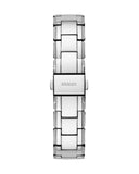 Guess Night Life Clear Silver Dial Silver Steel Strap Watch for Women - GW0470L1