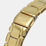 Guess Crystal Clear Analog Gold Dial Gold Steel Strap Watch for Women - GW0470L2