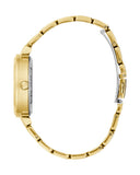 Guess Crystal Clear Analog Gold Dial Gold Steel Strap Watch for Women - GW0470L2