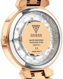 Guess Crystal Clear Rose Gold Dial Rose Gold Steel Strap Watch for Women - GW0470L3