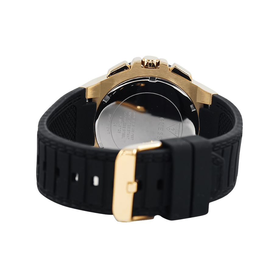 Guess Zena Chronograph Black Dial Black Rubber Strap Watch For Women - W1094L6